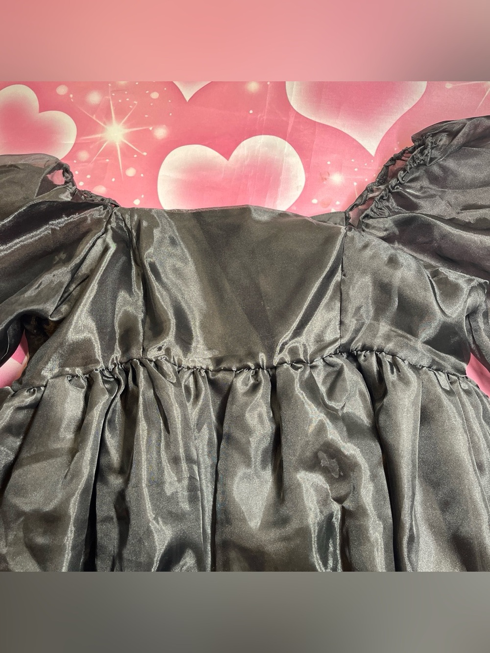 Goth babydoll satin dress - Picture 3 of 7